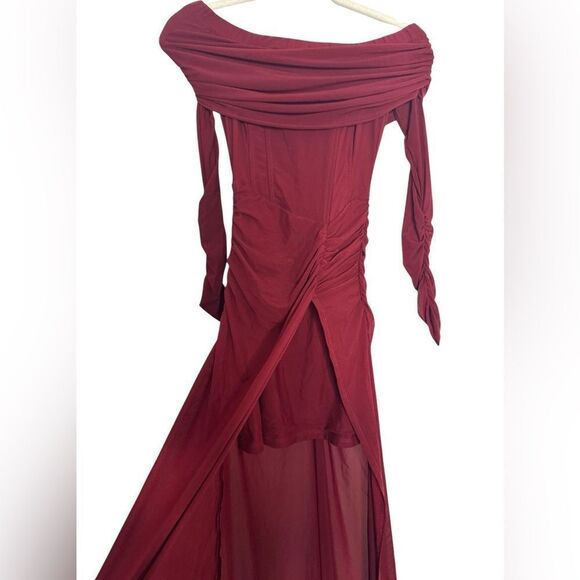 MAJORELLE Hampton Gown in Deep Garnet - Picture 9 of 13